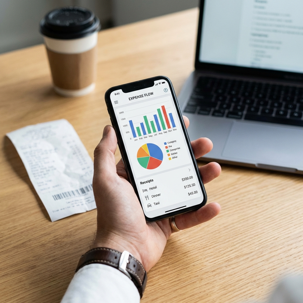 経費精算のスマホ操作イメージ